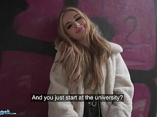 Blonde Brit Babe Fucked Hard Outside.