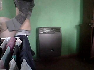 Latina milf fucks in kitchen.