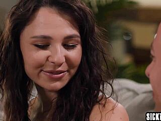 Eager Petite Brunette Teen Sitter Liz Jordan with Huge Cock