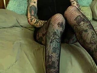 Tattooed Babe in Glasses Teasing for Jerk Off Encouragement