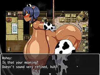 Wow, tanned Natsuki in hentai game ep 40 squirts from milking machine!