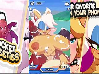 Intense anime game hentai with Pocket Sweeties Rouge