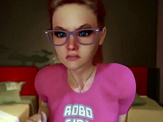 Haker zamienia cipki w kutasy w 3D animowanym futanar akcji