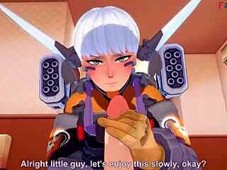 a valkyrie gives a pov blowjob in this fantasy hentai