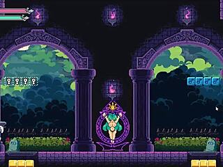 Хентай игра Flip Witch эп 13: монстр хуем дрочит сиськи с фейсканом