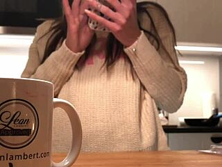 Wife Does Dishes on Voyeur Cam