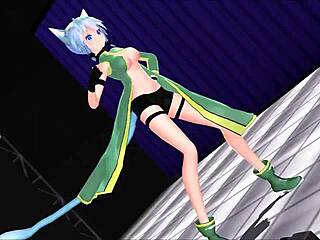 Sinon Sword Art Online Mmd