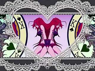 Anime fan service with Suisei no Gargantia DXD belly dancing girls in action.