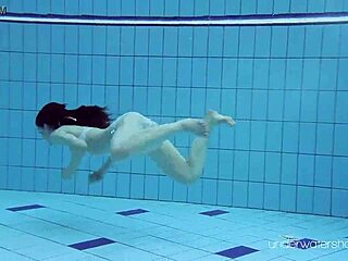 hey roxalana cheh why are you such a sexy redhead swimming underwater with shaved tight tits?