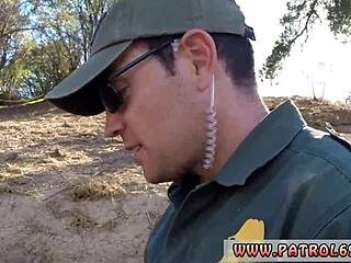 As the male police stripper, I watch the border hopping redhead love my cock with blowjob and facial cumshot.