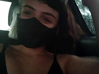 your girlfriend subtly masturbates inside the uber with tattoos