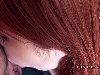 Redhead Spanish Student Picks Up Big Cock For Outdoor Banging