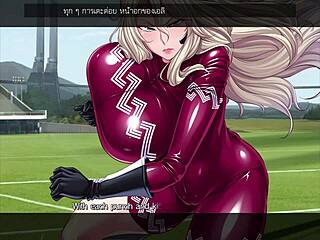 the emotional stadium scene in kangoku academia hentai translated to thai