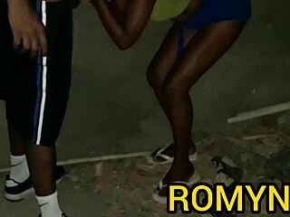 skinny girl falls on construction worker's dick