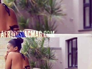 Perving over phumla's pussy by the pool in bikini