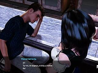 in this anime game, the bosses are groping their employees' butts while they're working on fashion business tasks