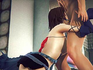 Final Fantasy Yuna in hardcore anal and suck action