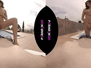 Young Latina Nympho Wants Intense Outdoor Fuck in VR Pool