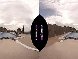 Young Latina Nympho Wants Intense Outdoor Fuck in VR Pool