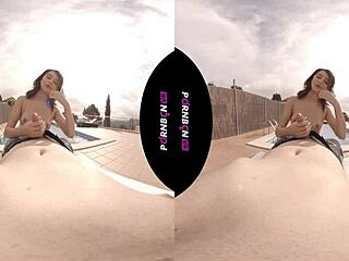 Young Latina Nympho Wants Intense Outdoor Fuck in VR Pool