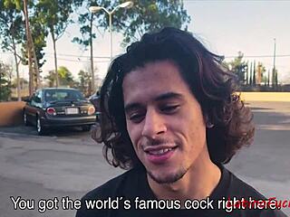 Brunette Latin Teen Takes Cash for Outdoor Gay Action