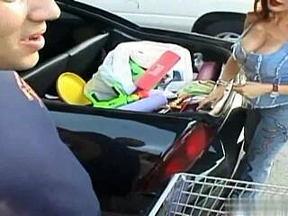 Big Boobed Mature Sucks Deeply For Couple