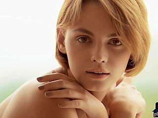 Petite Teen 18+ Model Strips Down To Reveal Hairless Body And Small Tits.