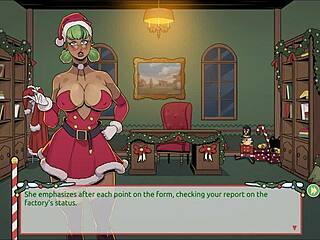 Mrs. Santa Teases With Secret Under Outfit In Christmas Game