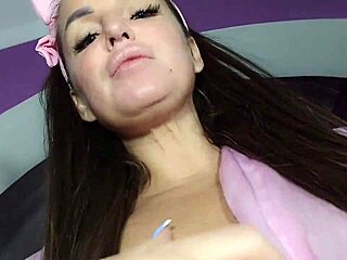 Squirting Fetish in Stockings with Intense Fluid Release and Wet Fabric