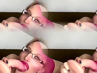 Sissy Slut Undergoes Bimbofication Training With Huge Dildo Sucking