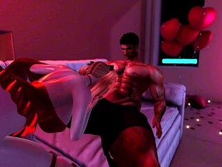 زوجة شهوانية تفاجئ حبيبها بليلة رومانسية في عيد الحب