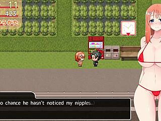 conseguindo um bikini vermelho sexy de uma outra garota - rural jk exhibitionist 2 - parte 2