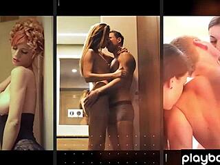 classy brunette slim babe fingers her pussy solo in sexy lingerie.