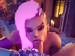 D.Va, Tifa, Mercy Intense Cowgirl Missionary Blowjob Riding