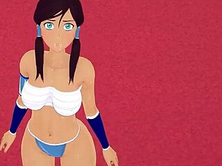 Wow, check out Avatar Korra giving the perfect blowjob in 3D cartoon! 😍