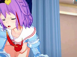 hey, check out this hentai with touhou satori getting her big tits rubbed in 3d anime action