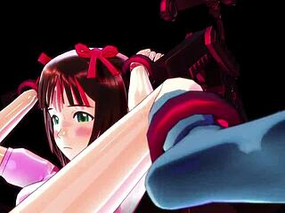 in this 3d cartoon hentai, spring-chan faces game challenges with naughty twists