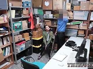 Asian Policewoman Gives Blowjob During Interrogation On Theft