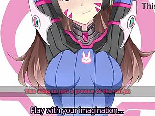 D.Va 에징 게임 오버워치 가벼운 페미돔과 여러 엔딩으로 유혹