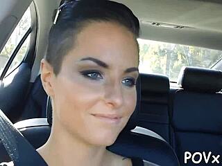 Erected cock slides into hairless teen twat with ease in hardcore POV