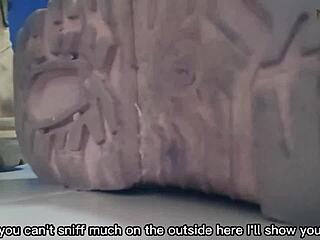 Hot dilf stepuncle eats rubber after bad day.