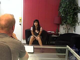 Angie Gets Sex Interview With Tattoo During Casting