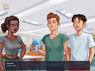 erotic brunette gets wild in this summertime saga anime hentai cartoon episode 168