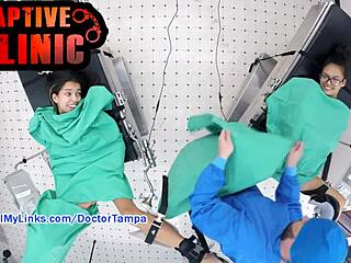 Latina joven desnuda Aria Nicole en un blooper de hospital