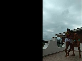 me and lunna vaz fucked on the balcony during the party, wet and hard