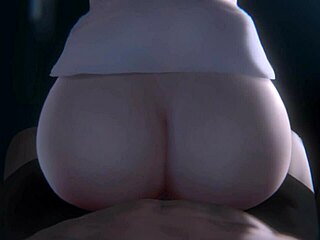 Hentai Charlotte Fucks Ghost in Front of TV