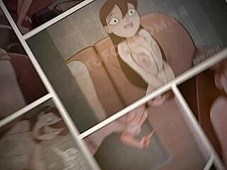 Watching forbidden hentai porn with hot young girl