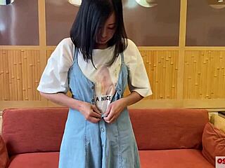 japanese wife in costume moans during intense session