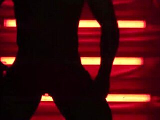 handsome brazilian stripper performs clothes ripped striptease in front of audience