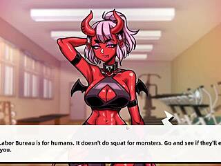 check out this lewd gym blowjob with the succubus on day one
